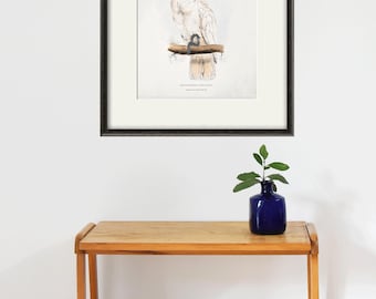 Antique Parrot Print: Victorian Style Bird Wall Art