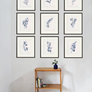 Antique botanical prints SET of 9 Botanical art prints flower prints wall art flowers botanical poster antique wall art home decor wall art