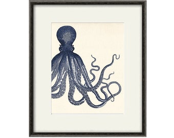 Octopus art antique prints Victorian art print poster old prints Ocean Decor Natural History ocean art large wall art nature print beach art