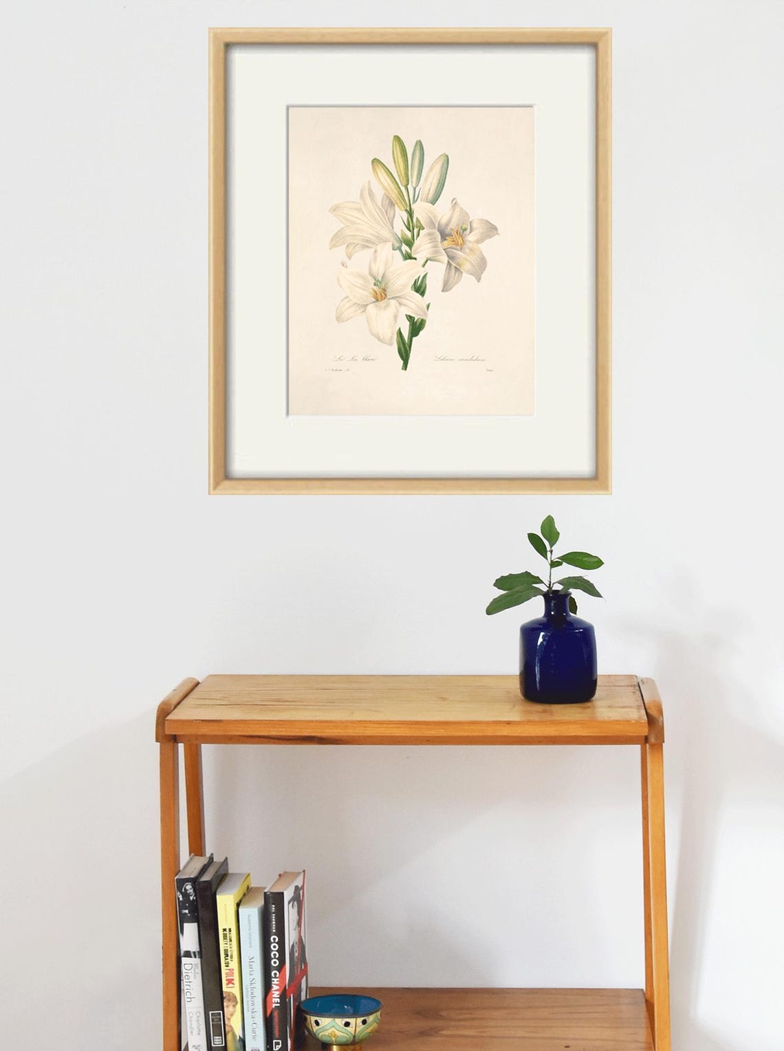 White Lily Vintage Flower Art Print Cottage Wall Art Victorian Print ...