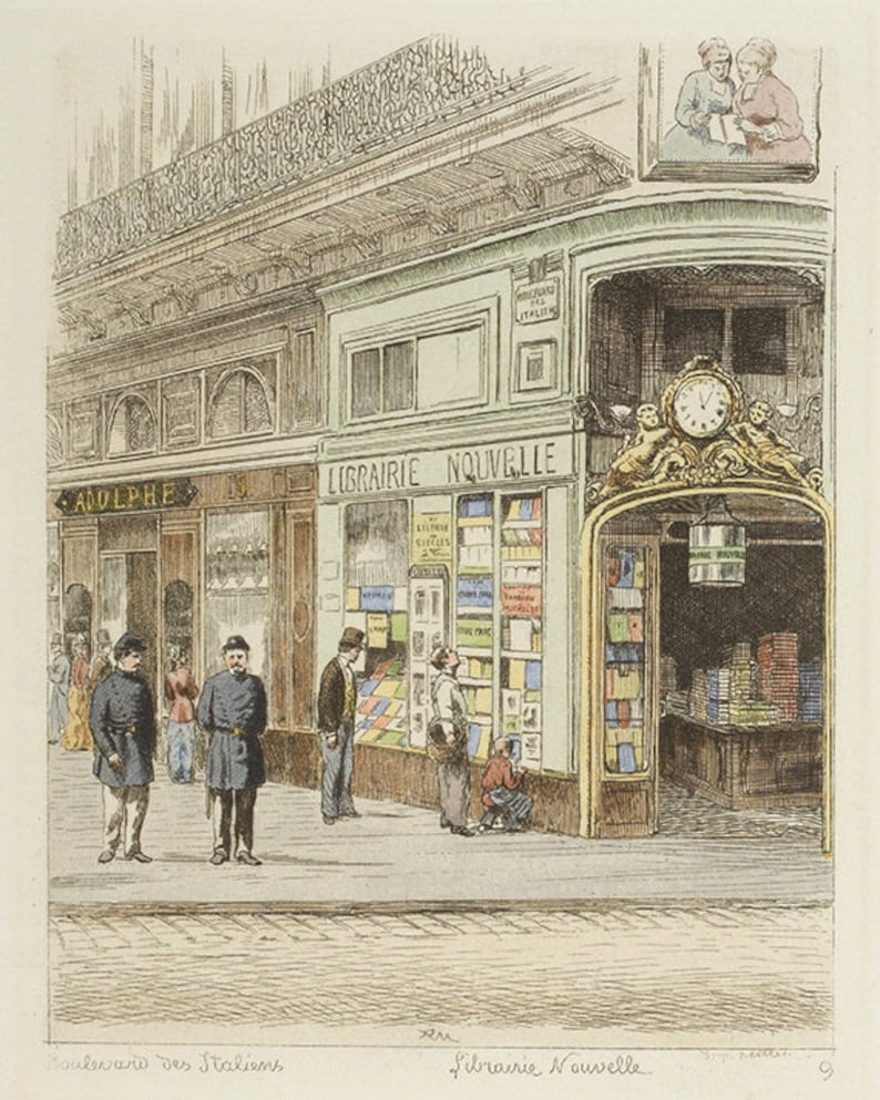 French Art Print Antique Wall Paris Decor Victorian Bedroom Home