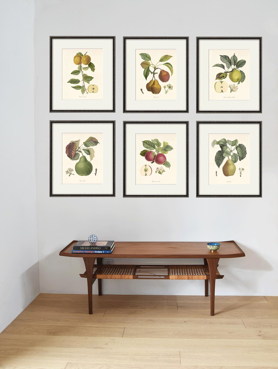 Antique Fruit Botanical Print Set: Vintage Kitchen Wall Art - Etsy