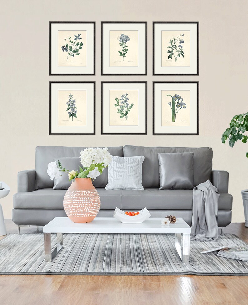 Antique flower print Cottage wall art flowers Victorian print French decor antique wall art Flower decor Botanical wall art Garden print