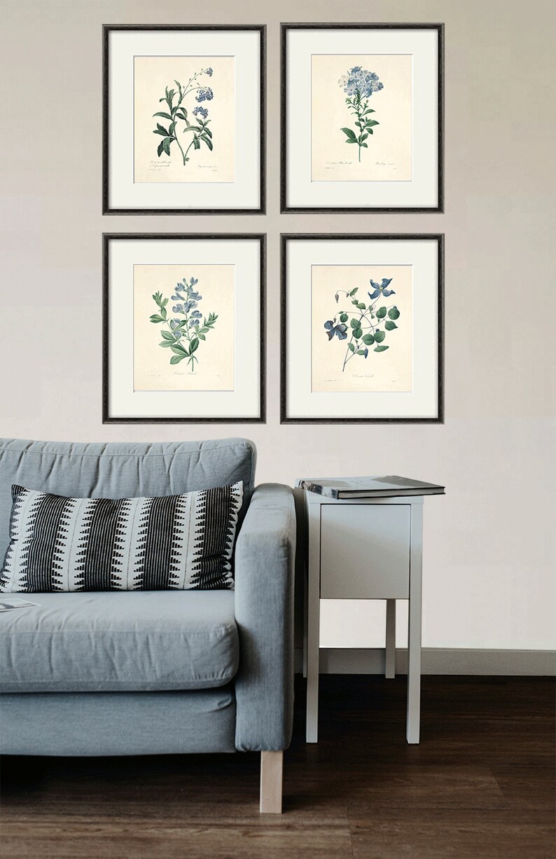 Antique flower print Cottage wall art flowers Victorian print French decor antique wall art Flower decor Botanical wall art Garden print