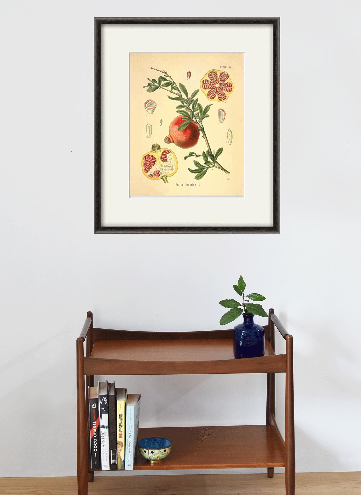 Poster Su Tela Melograno Stile Retrò QXYUIN – 60x90 Cm, Senza Cornice, Decorazione Da Parete Per Interni