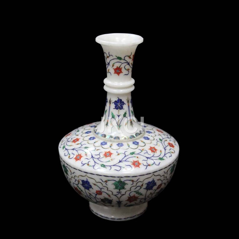 Flower Pots Antique Victorian Flowers Vase Marble Inlay Etsy