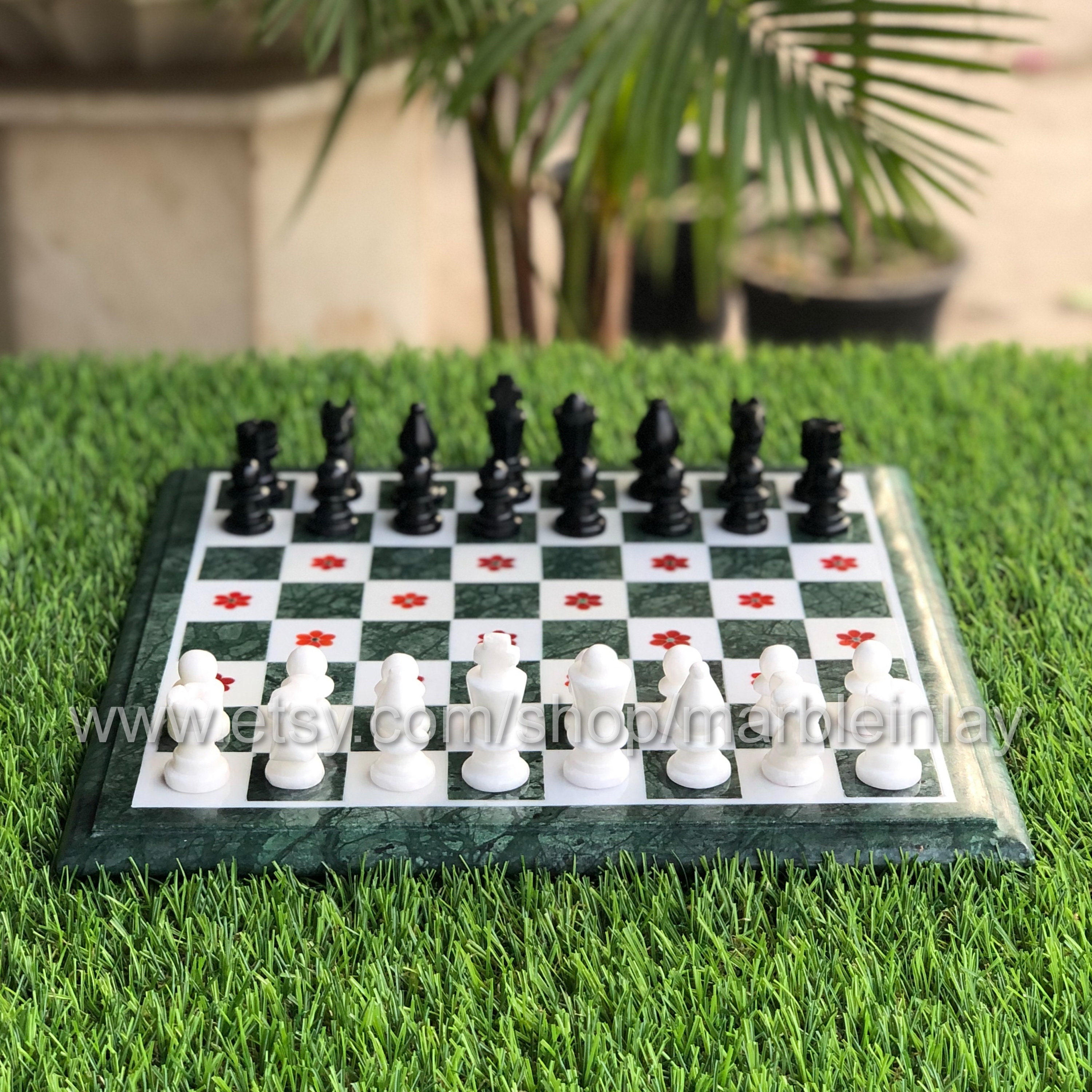 Premium Vector  Stone chess board and set chess figures for 2d game ui