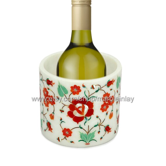 ホワイトマーブルインレイワインクーラーワインボトルチラーキッチン用品ホルダー Etsy 日本