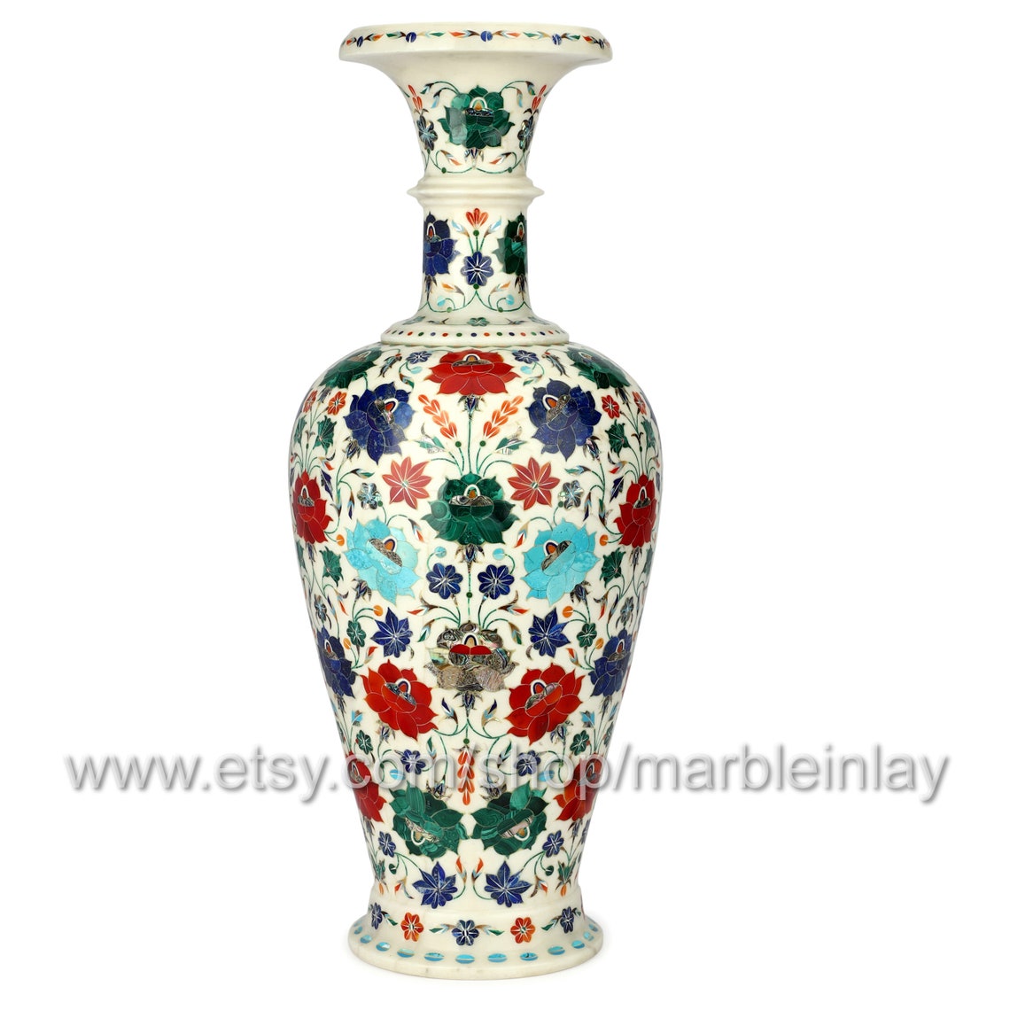 White Flower Vase Pair Entryway Decor Large Flower Vase Set Etsy