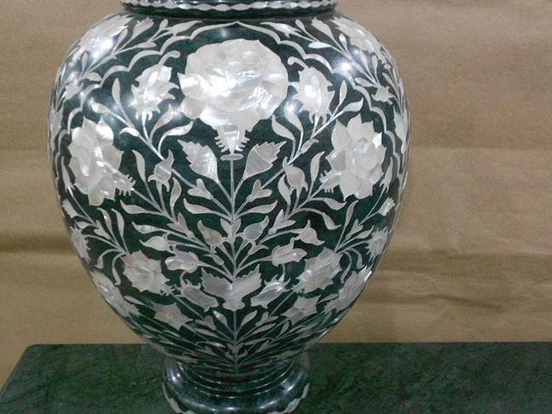 Marble Flower Vase / Stone Inlay Antique Vases / Hand Made Etsy