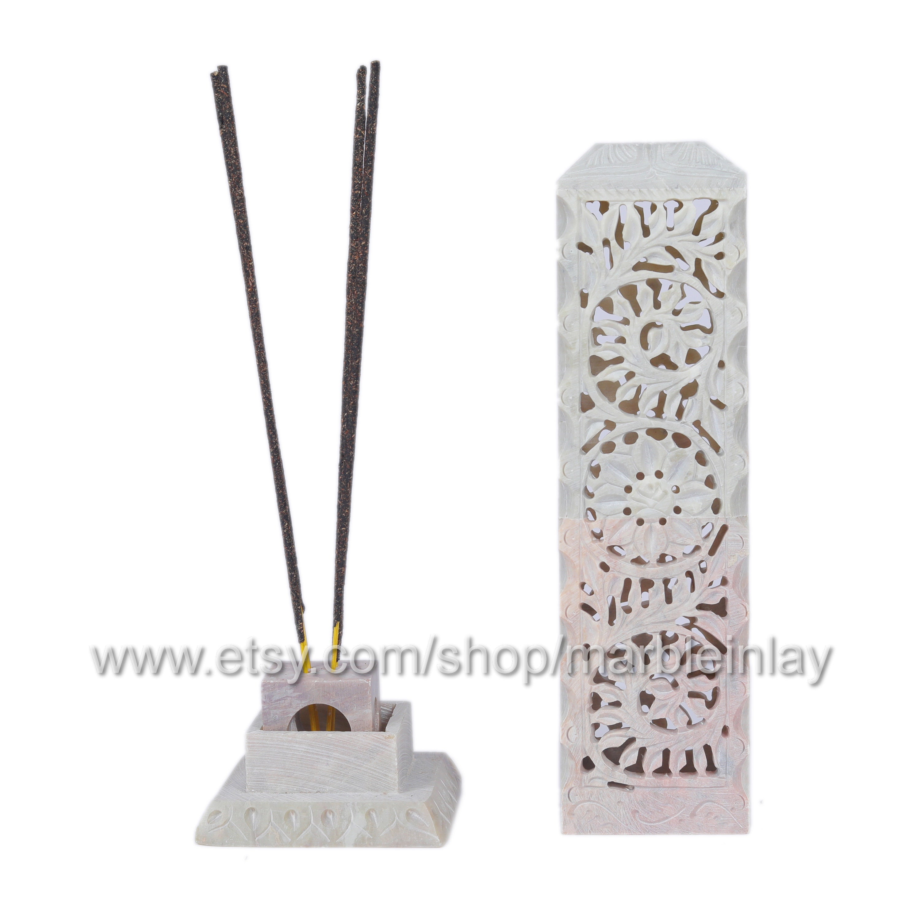Eco Friendly Natural Stone Incense Stick Holder Candle Stand Etsy