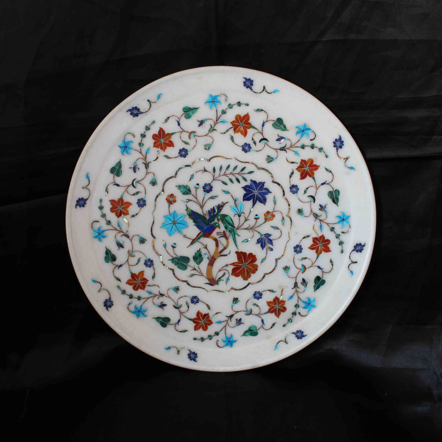 Marble inlay plates / home decorative wall plate / pietradura Etsy