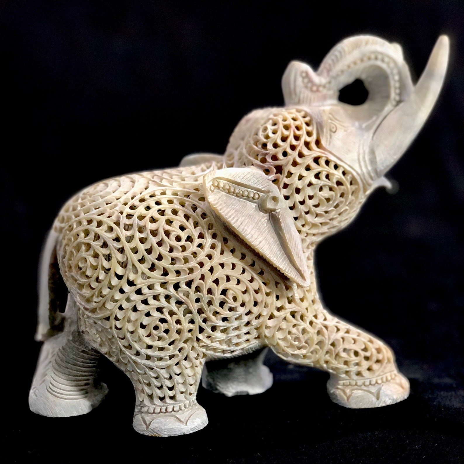 Elephant Figurines / Good Luck Elephant Sculpture / Animal Etsy