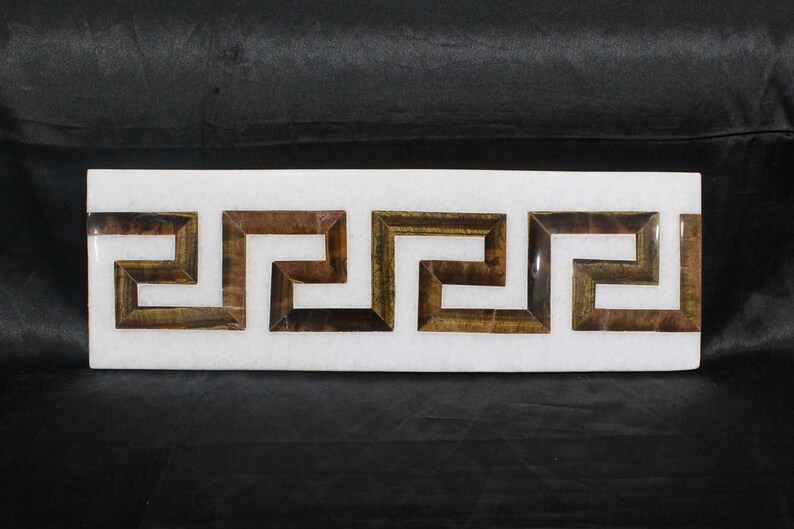 Marble Inlay Wall Tiles Greek Border Design Kitchen Etsy