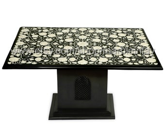 Marble Coffee Table Inlay With Natural Mother Of Pearl