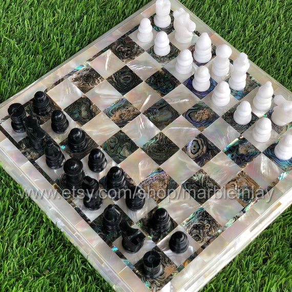 トーナメントチェスセット/マーブルチェスボード/ストーンチェスの駒