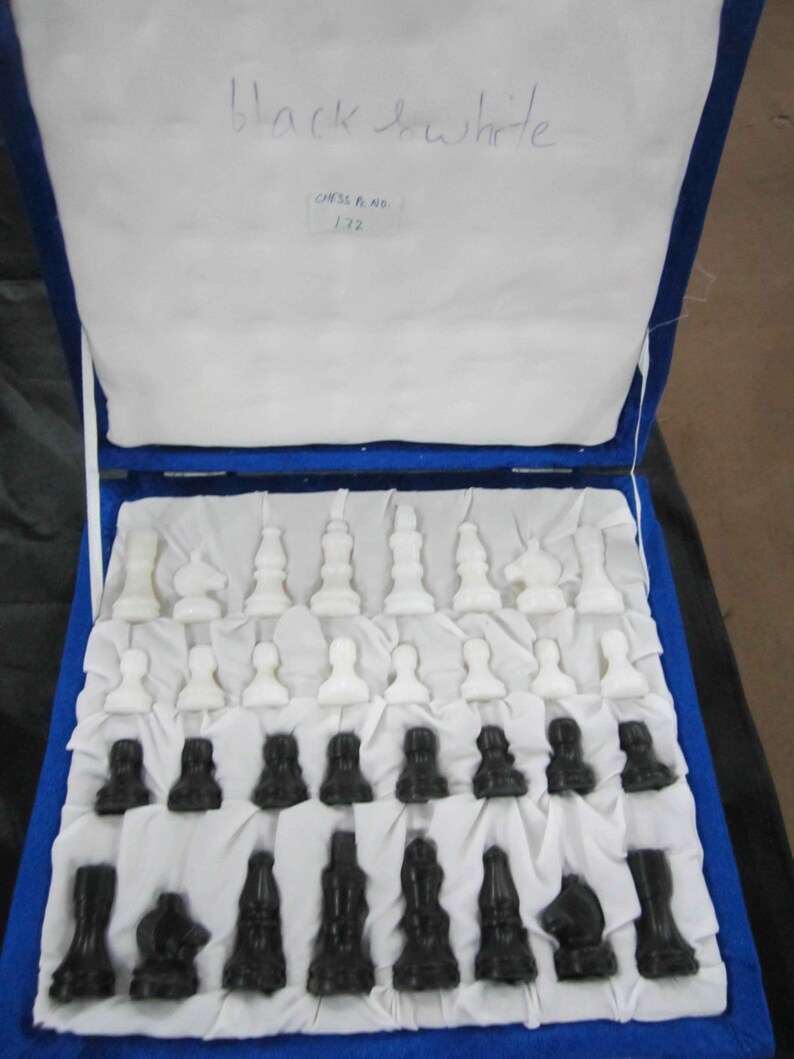 Marble inlaid Chess Board Table Vintage Rare Antique chess pieces Collectible