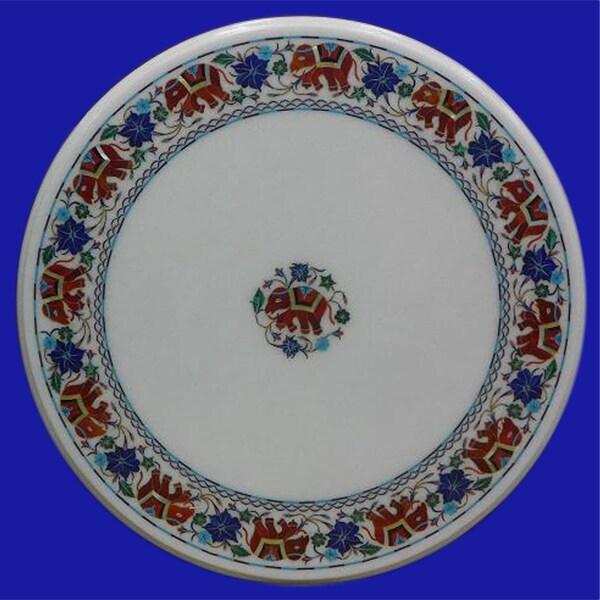 Round Marble Top Entryway Table Etsy