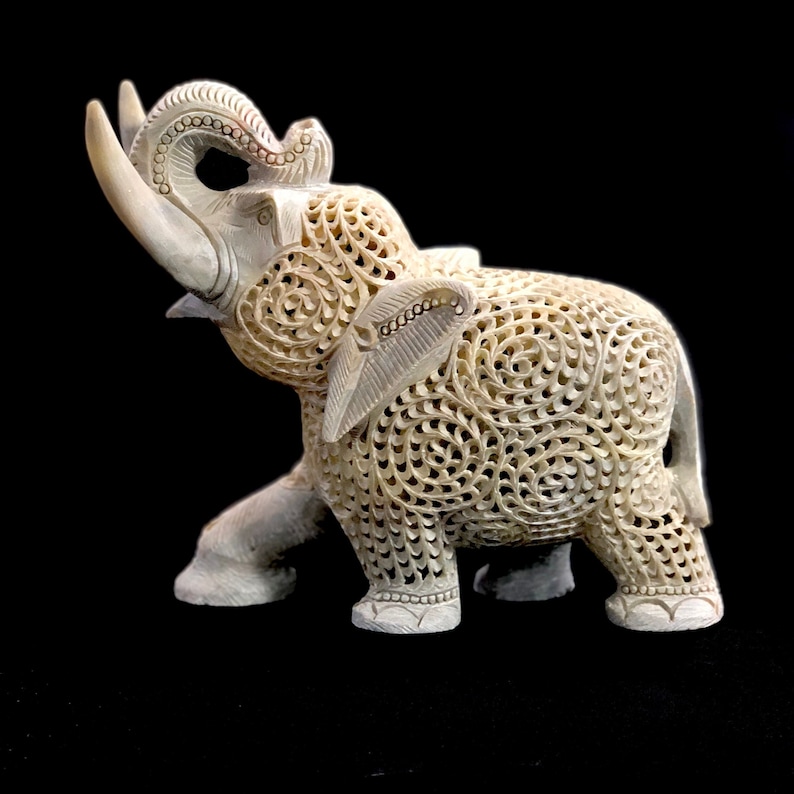 Elephant Figurines / Good Luck Elephant Sculpture / Animal Etsy