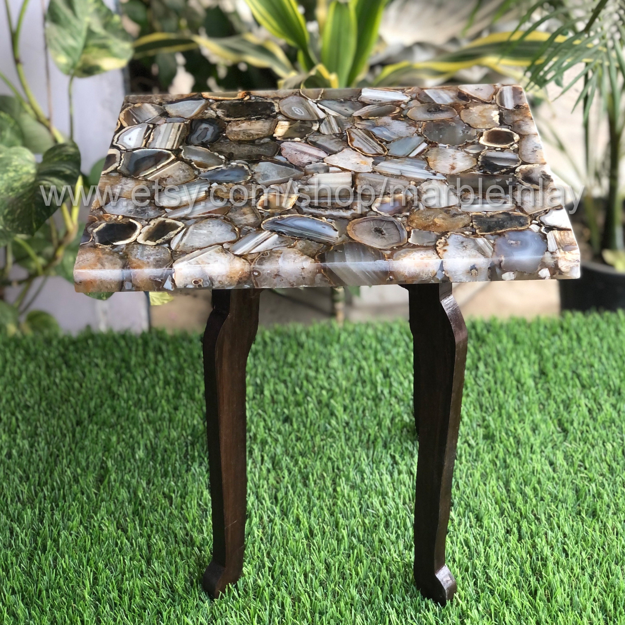 Agate Side Table Top Small Coffee Table Etsy UK