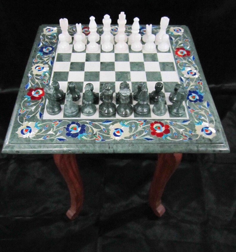 Marble Chess Board With Pieces Set