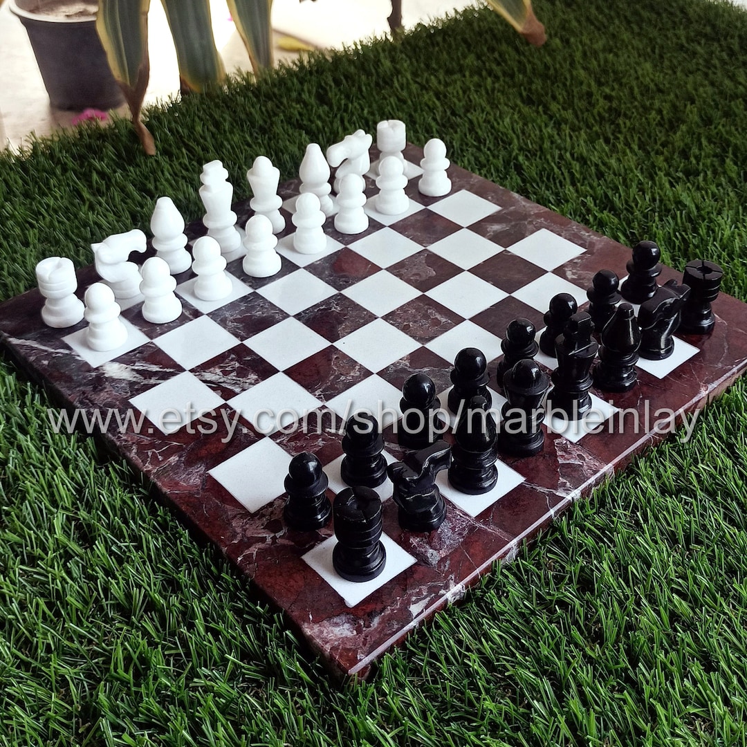 FELTECHELECTR Marmor Schachbrett Doppelseitig - Faltbar Für Schach Und Go