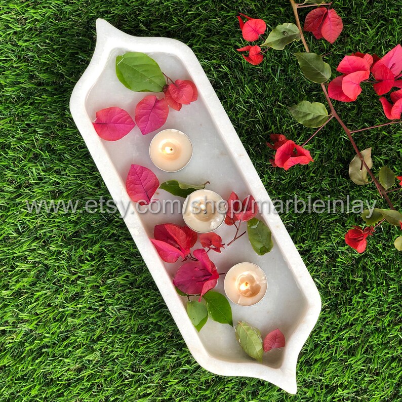 Elegant White Marble Tray Solid Marble Tray for Bathroom or Etsy