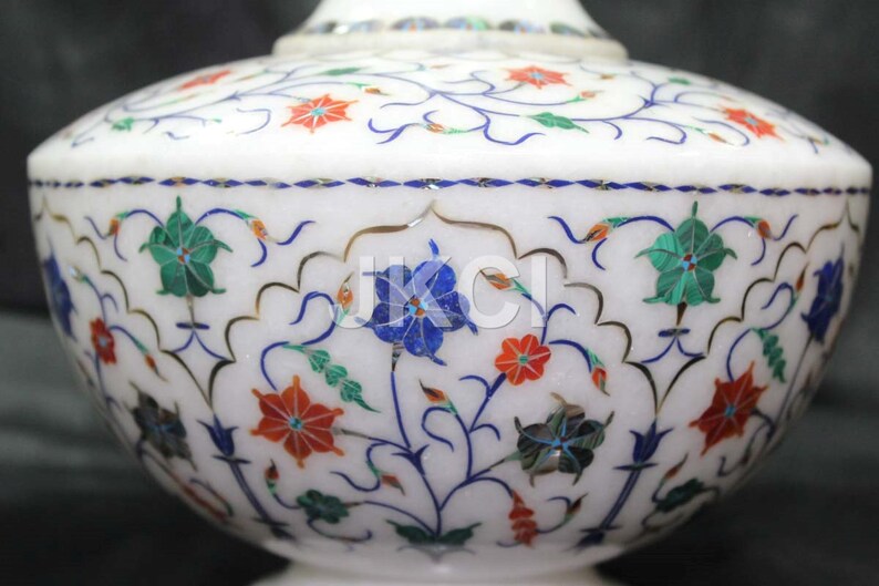 Flower Pots Antique Victorian Flowers Vase Marble Inlay Etsy