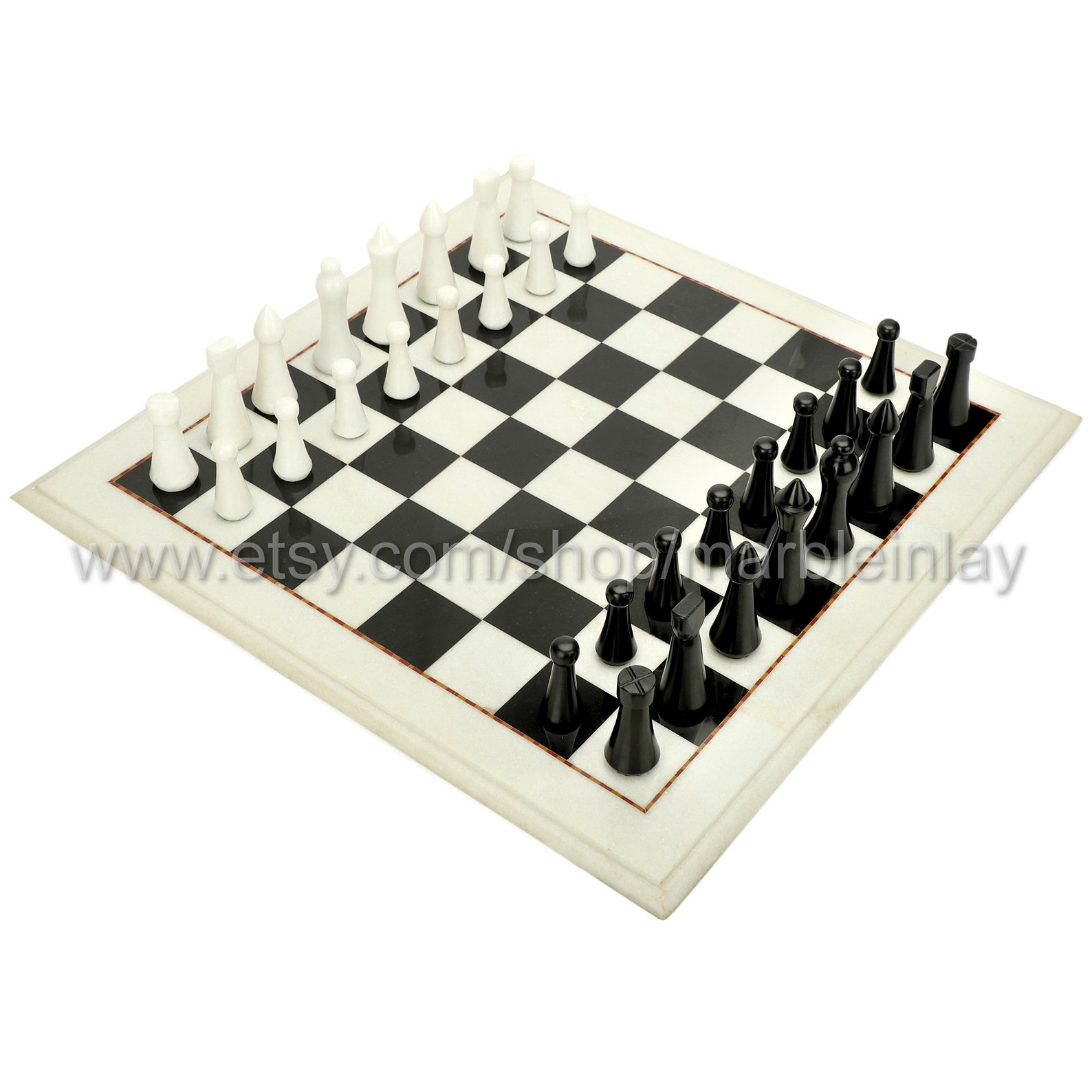 4'' Modern Chess Set Mid Century Minimalist Hermann Etsy