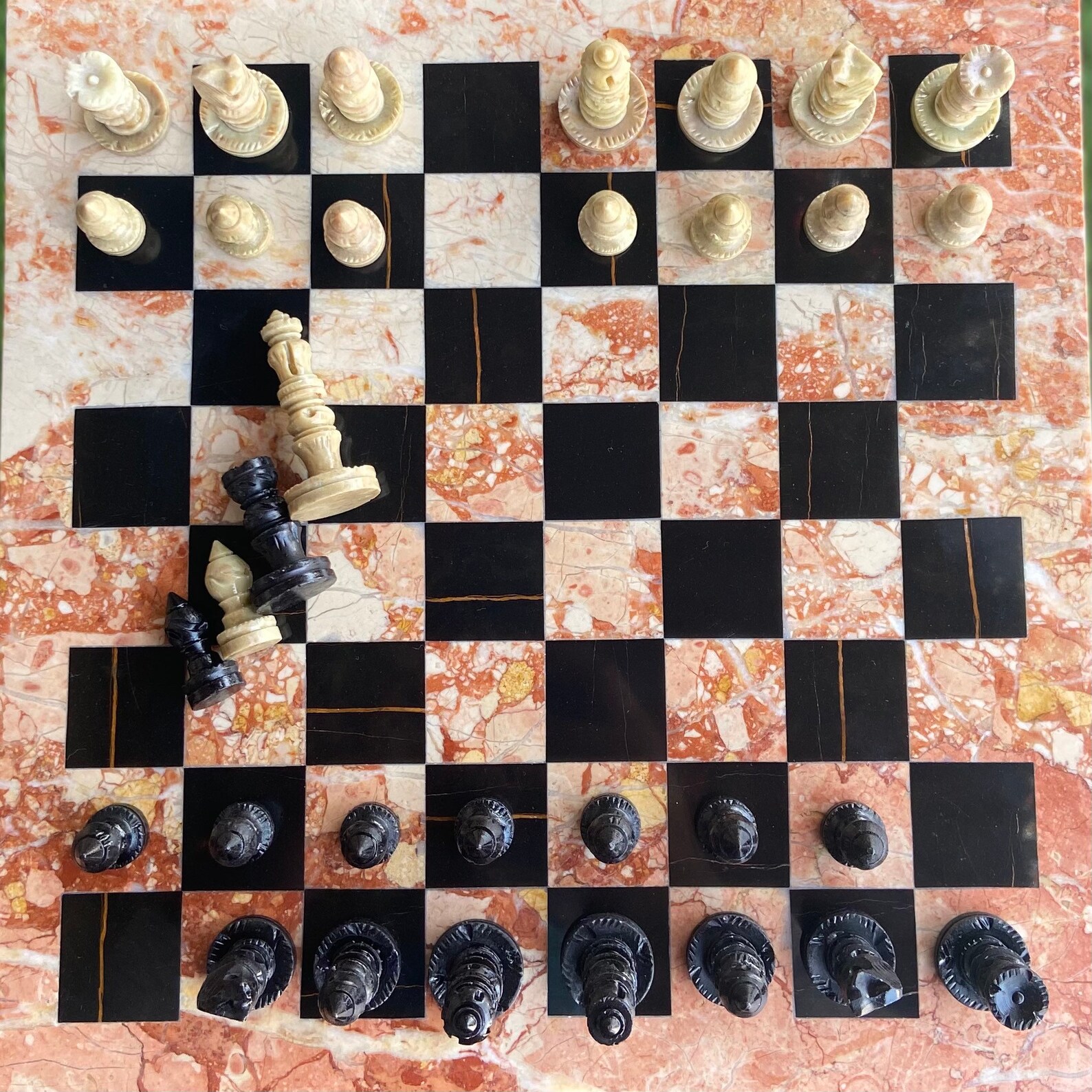 Marble Chess Board with Stone Chess