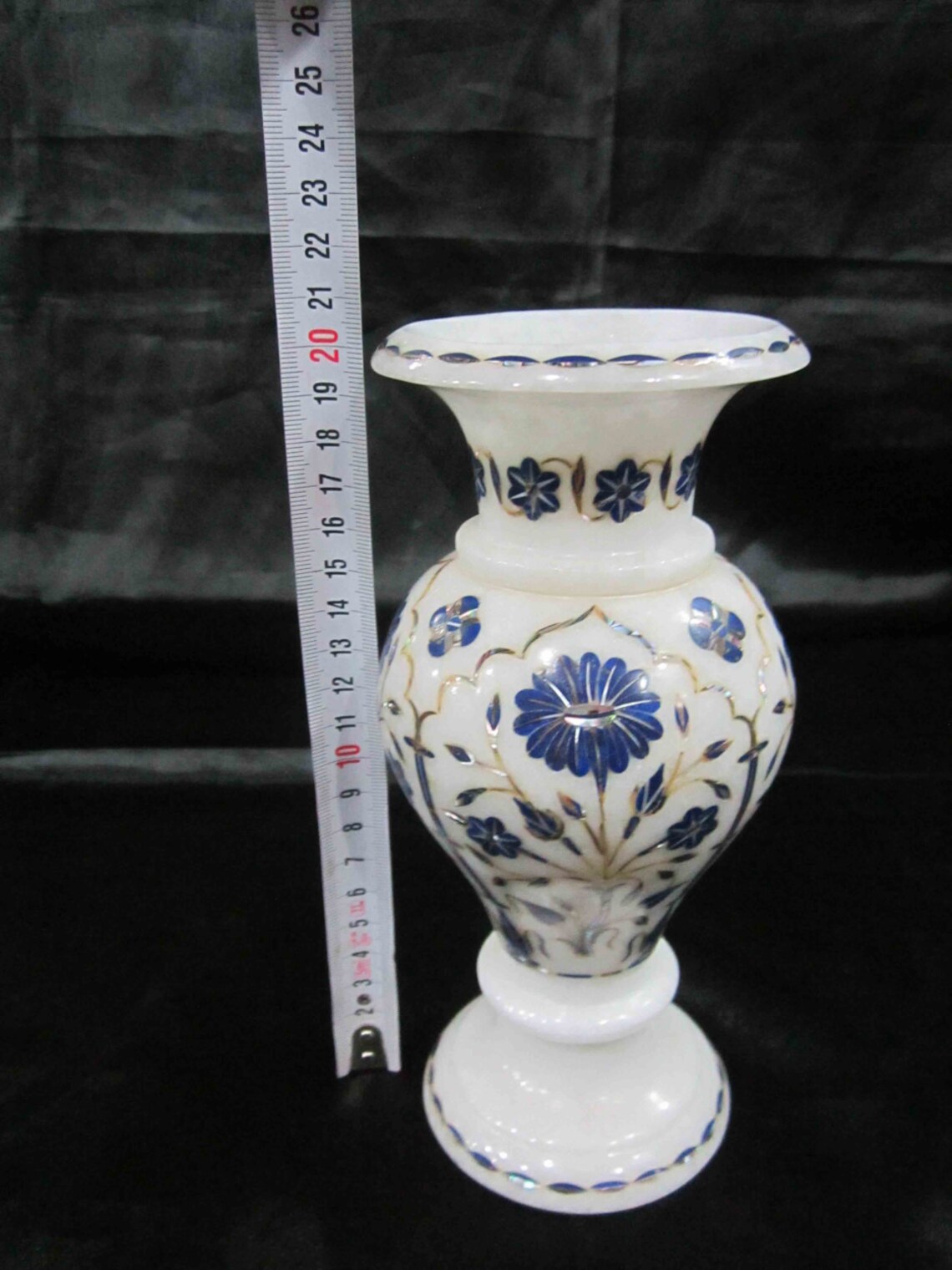 Flower pot / marble inlay vase / stone inlaid hadicrafts / Etsy