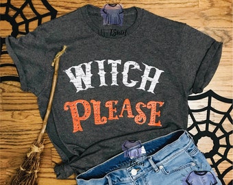 witch please t shirt witch outfit women halloween shirt women graphic tees shirts with sayings halloween tees halloween matching tees