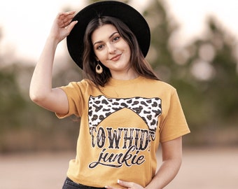 Cowhide Junkie Shirt, Rodeo Shirt for Women, Cowgirl Shirt, Cow gifts, Cowhide Texas shirt, Country Music Shirt, Moving away gift