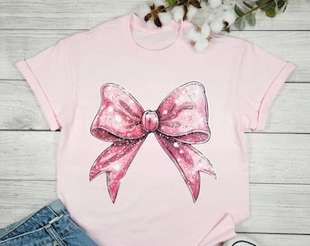 Preppy Pink Bow Shirt, Cancer Shirt, Motivational tshirt, Spread The Hope Shirts, Breast cancer shirts
