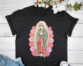 Our Lady Of Guadalupe Shirt, Virgin Mary shirt, Catholic Shirt, Catholic Tee, Mother Mary Tees