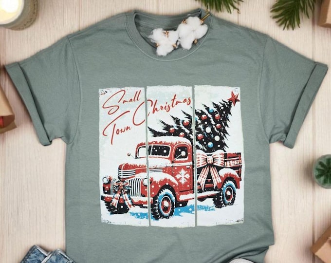 Featured listing image: Small Town Christmas Graphic Tee