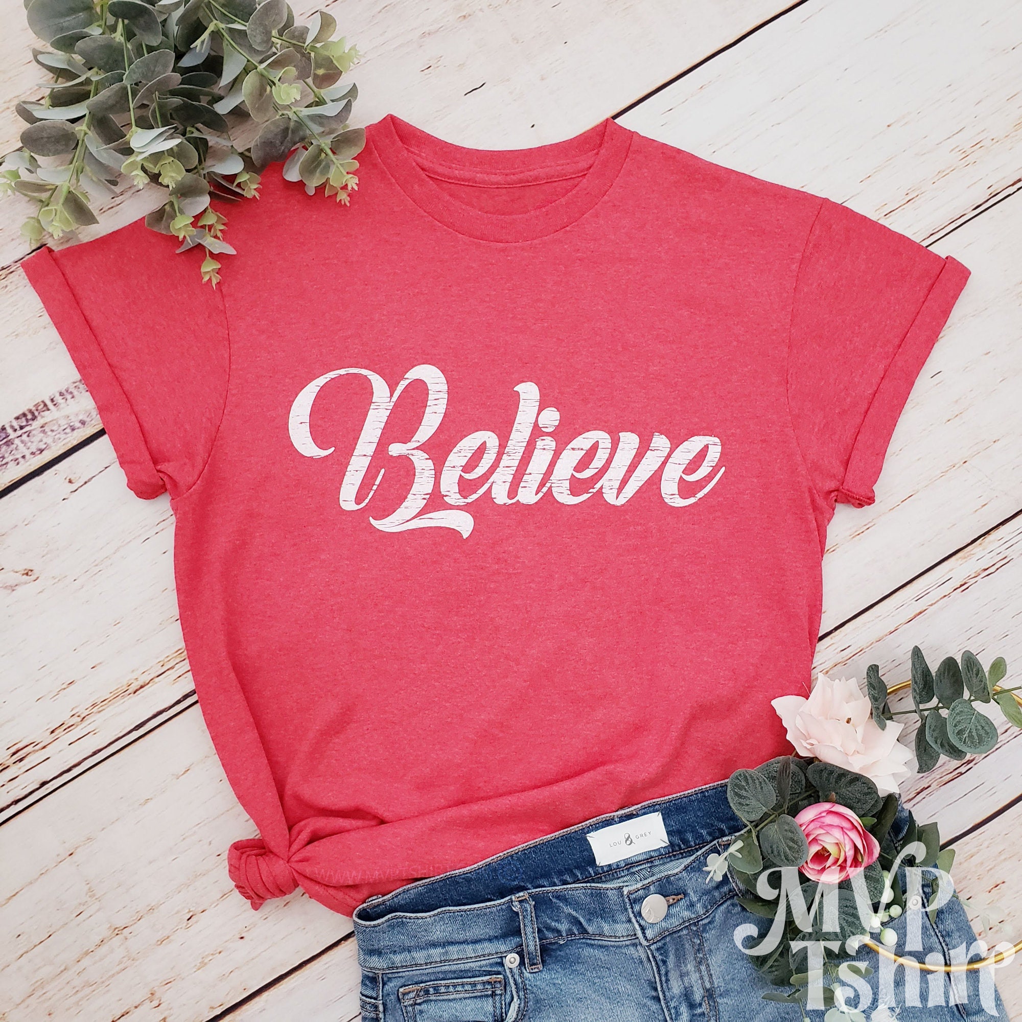 Believe Shirt Christian Gift Southern Sayings Christian - Etsy