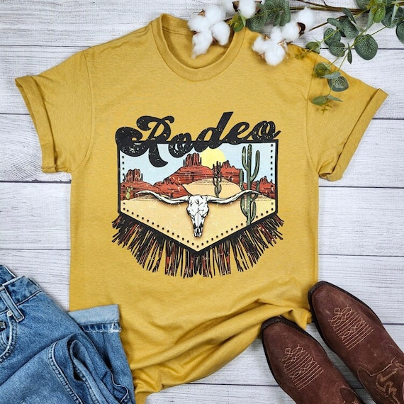 Rodeo Cow Skull Shirt
