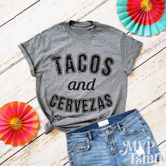 Tacos And Beer Funny Drinking T-Shirt Tacos And Beer Funny Drinking T-Shirt