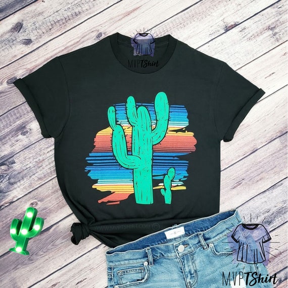 Cactus Serape Shirt Ethnic Mexican Spanish Style Cactus | Etsy