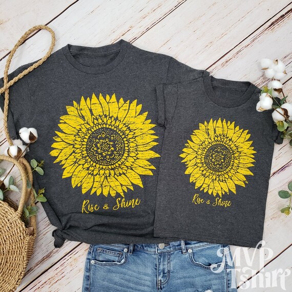 Sunflower Shirt, Mom and Me Shirts, Botanical Shirt, Summer Outdoors,  Holiday Matching Tee, Plant Mom, Mandala T Shirt - Etsy Canada