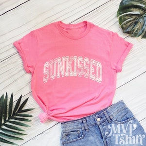 Sunkissed Shirt, Summer Tee, Pool shirt, Summer outdoors, Bachelorette party, Concert shirts, Beach graphic tee, Summer gift women