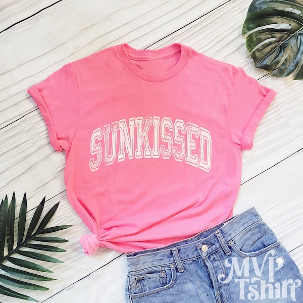 Sunkissed Shirt, Summer Tee, Pool shirt, Summer outdoors, Bachelorette party, Concert shirts, Beach graphic tee, Summer gift women