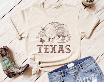 Armadillo Shirt, Texas Shirt, Texas shirt women, Texas Souvenir Shirt, Southern tees
