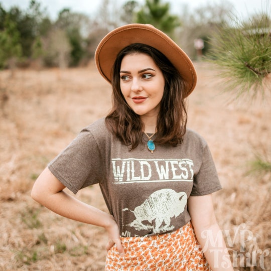 WILD WEST Shirt, Wilderness Club buffalo, Wilderness explorer