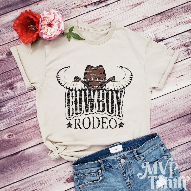 Cowboy Rodeo Shirt, Cowboy shirt women, Outdoor activities, Mens cowboy shirt, Texas shirt women, Country music shirt image 1