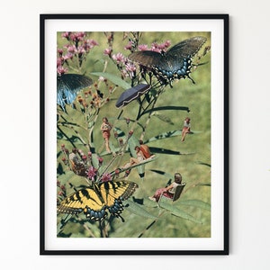 Butterfly print, Vintage Insects , Butterflies Illustration, garden prints, floral art,