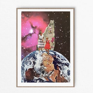 Large art prints, feminist poster, feminist art, women art, gift for mum, gift for sister, universe, earth , a2 prints, a3 prints, a4