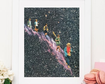 A4 print, Adventure print, Universe prints, Space, Children art, Nursery wall art, Travel Gift, Travel Poster, Inspirational Wall Art,