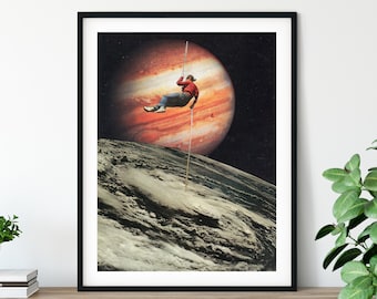 Travel print, Inspirational art, Planets print, Earth art, Universe space poster